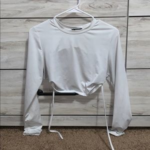 white SHEIN crop top
